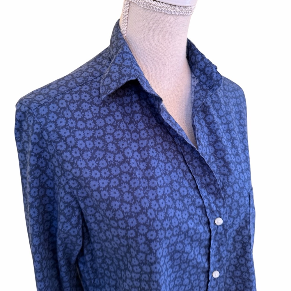 Grayson "Hero" Blue Floral Patterned Button-Up Shirt O2 - Picture 6 of 13